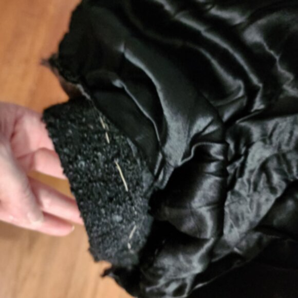 Antique J Johnson & Sons New Haven Ct Jim-Straw Original Women's Black Coat RARE - Picture 8 of 14